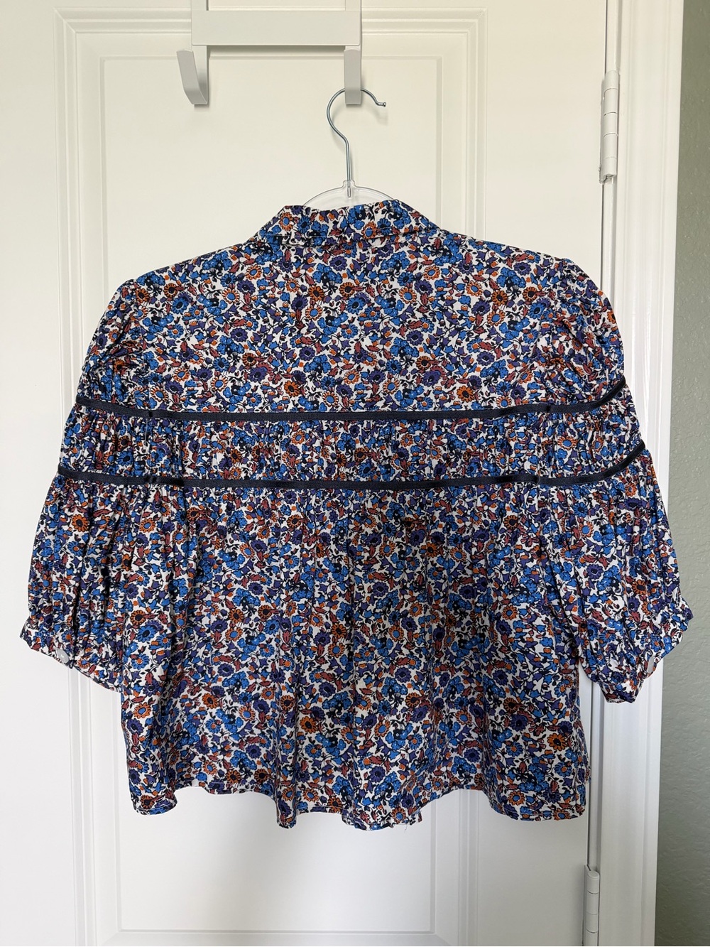 Anthropologie THE LEANDRA SHIRRED YOKE BLOUSE BY MAEVE, M - Picture 5 of 5